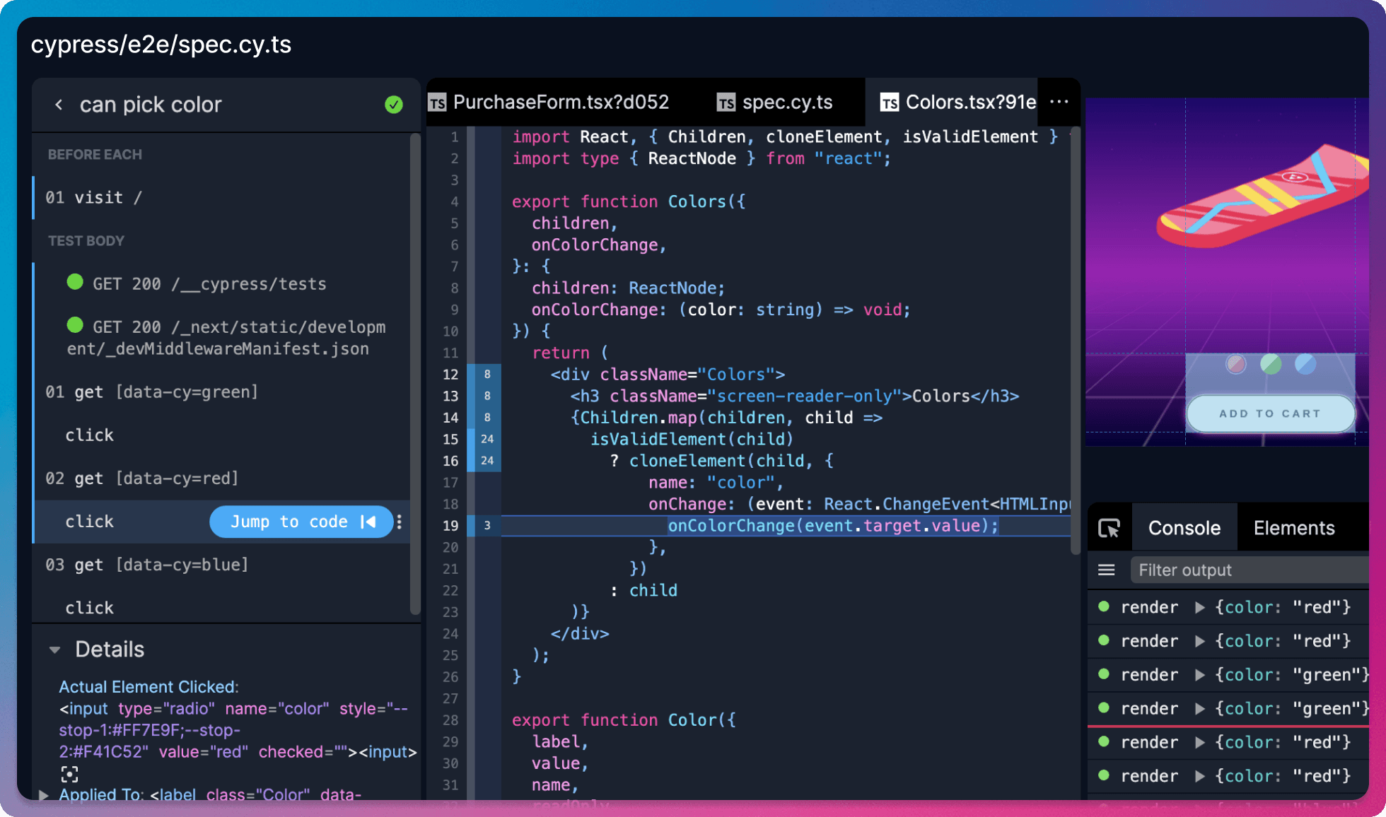 Fix flaky Cypress + Playwright tests. screenshot